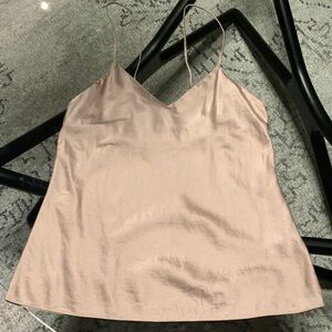 Luna di Seta Milano Tan Silk  V Camisole - S